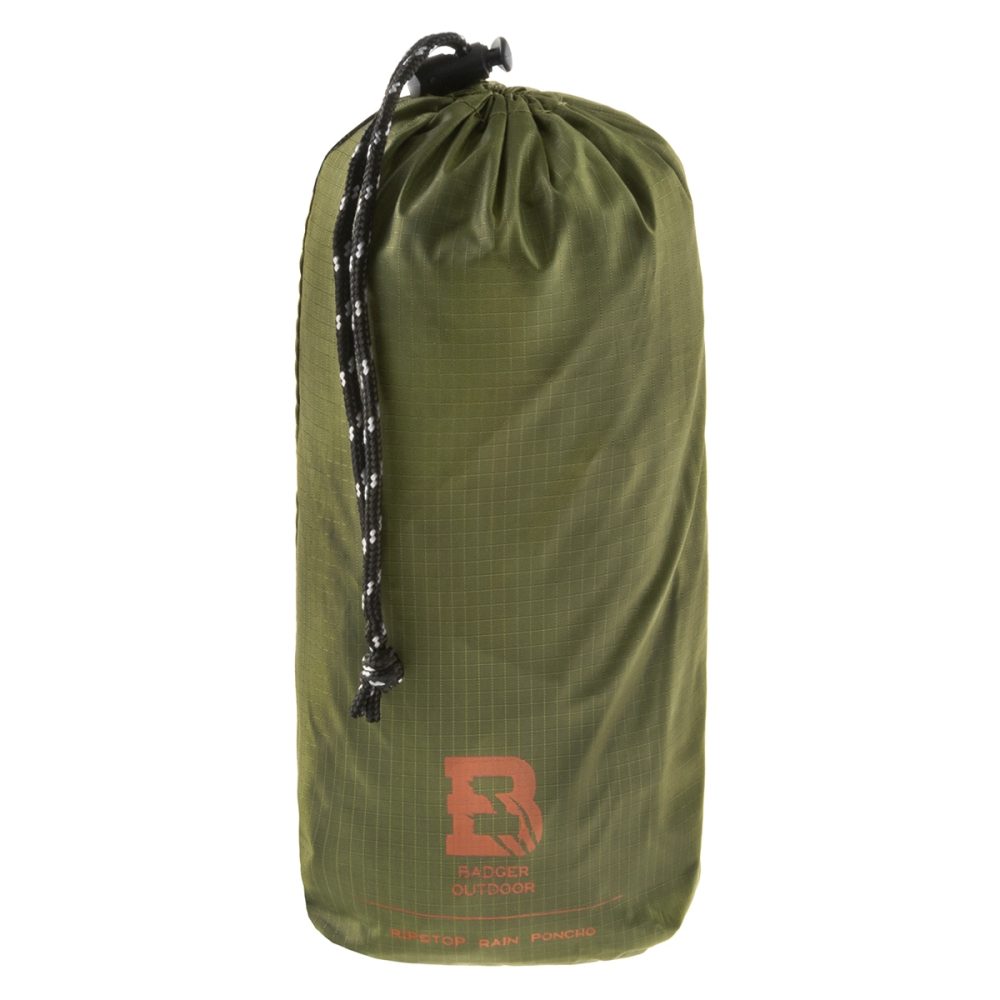 Badger Outdoor | Rain Poncho Ripstop - Olive - Image 3