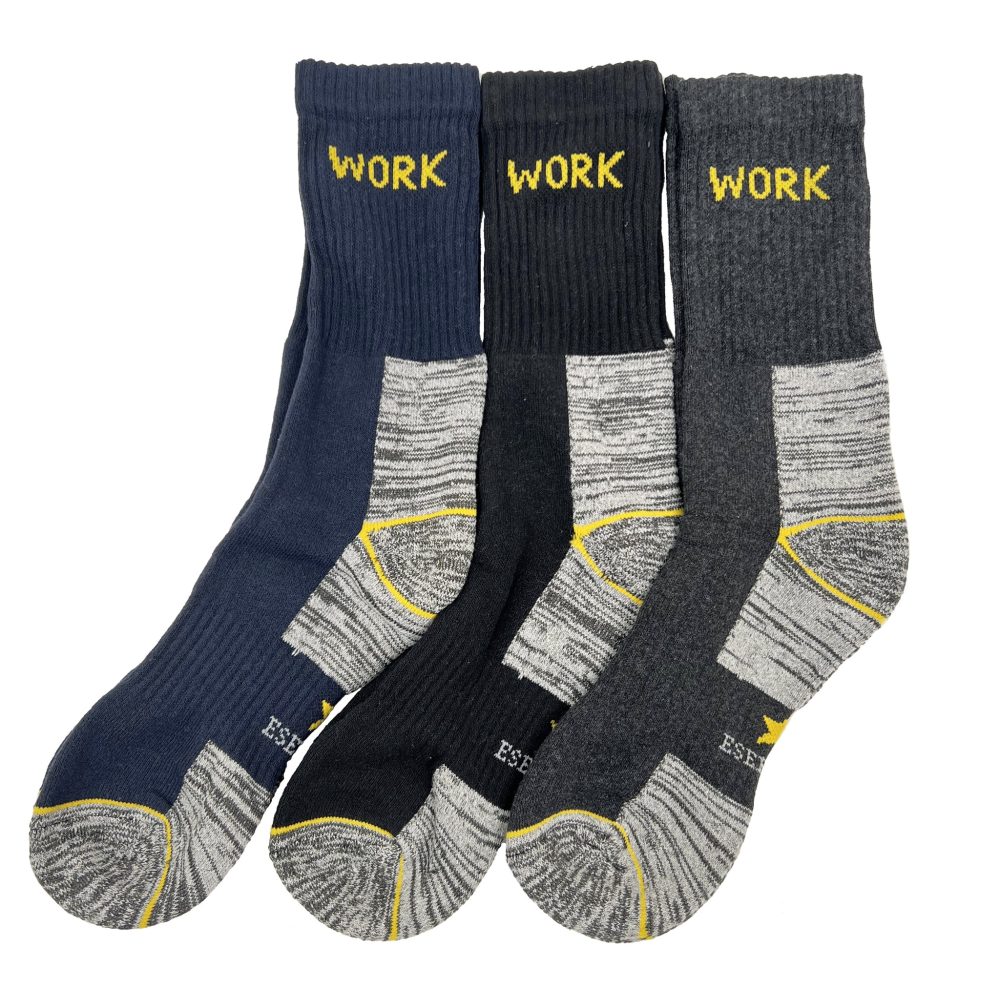 Κάλτσες Esercito | Work Socks 3 Pairs - Black/Blue/Grey