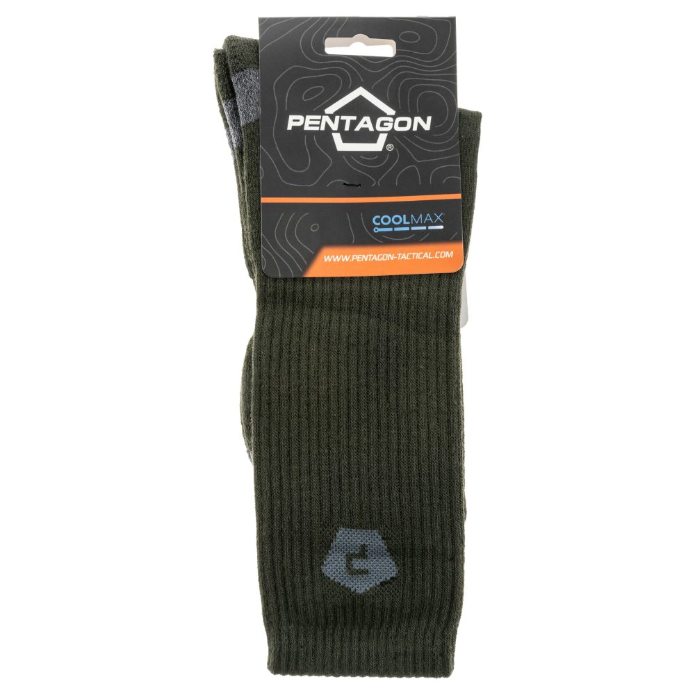 Κάλτσες Pentagon | Iris Coolmax Mid Socks - Olive Green - Image 3