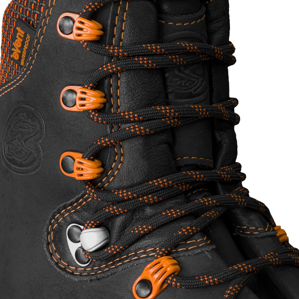 Κορδόνια Kostyle | Trekking laces 180 cm - black/orange - Image 2