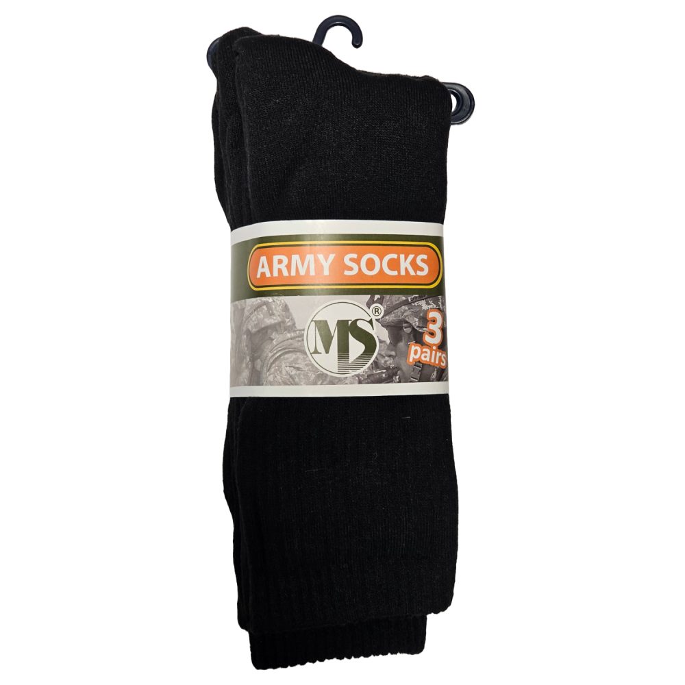 Κάλτσες MS Army Socks 3 Pairs One Size - Black