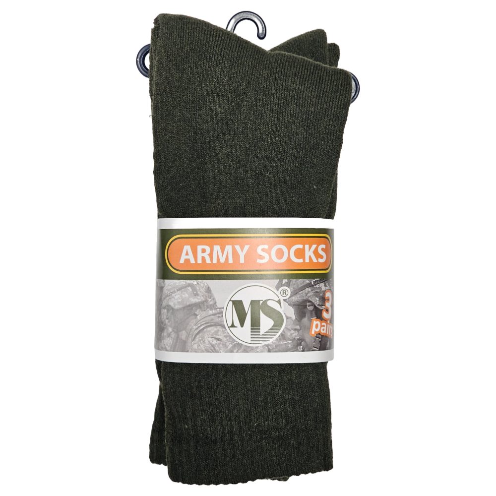 Κάλτσες MS Army Socks 3 Pairs One Size - Olive