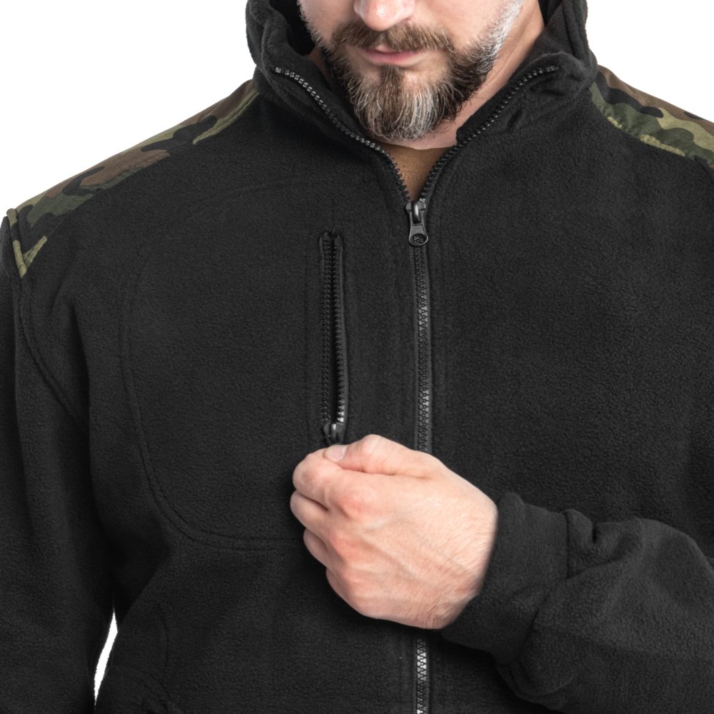 Ζακέτα Fleece TM Military JHK Velcro - Black/Camouflage - Image 2